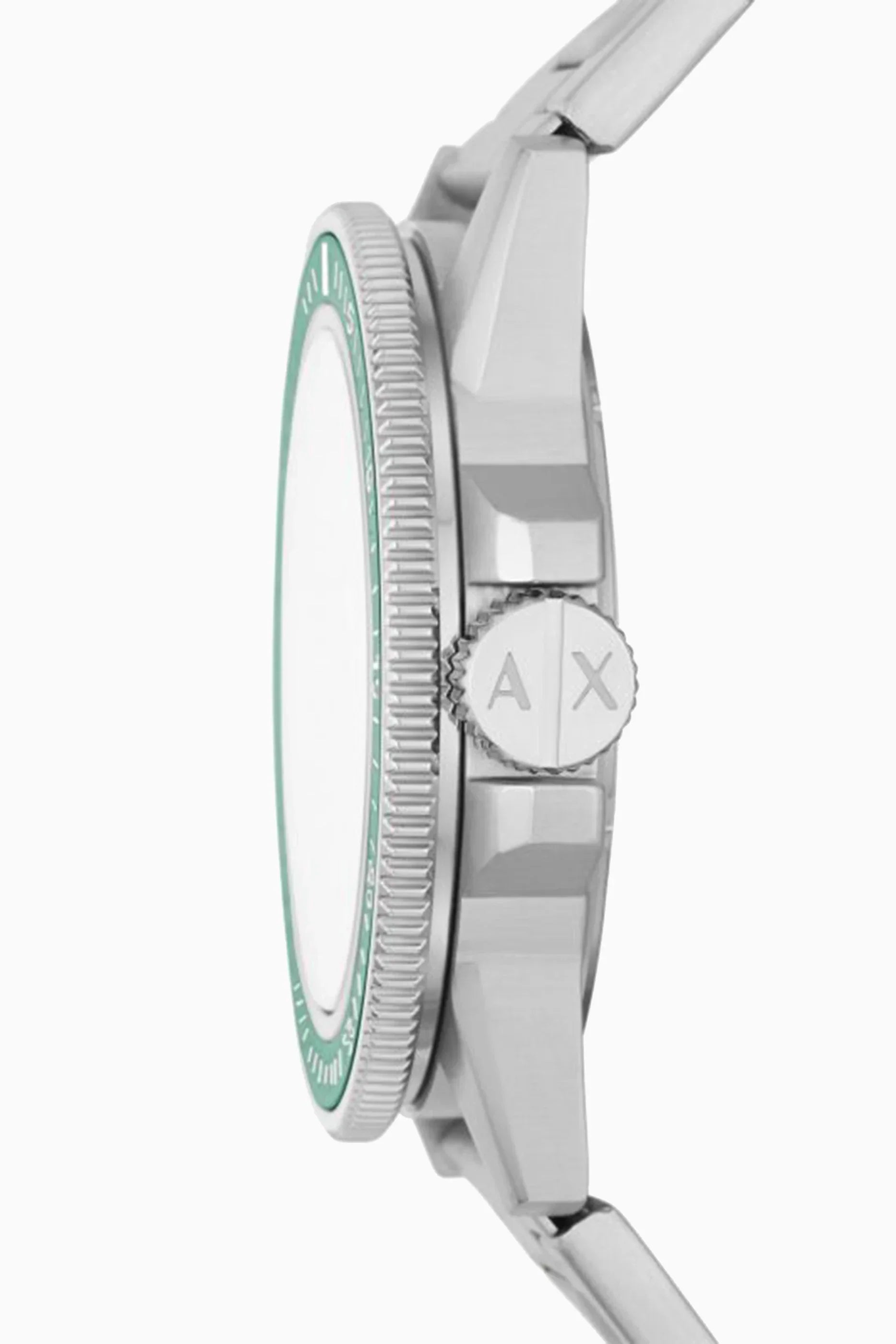 Armani Exchange Leonardo Green Dial Silver Watch - AX1860