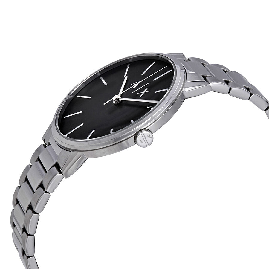 Armani Exchange Cayde Black Dial Silver Watch - AX2700