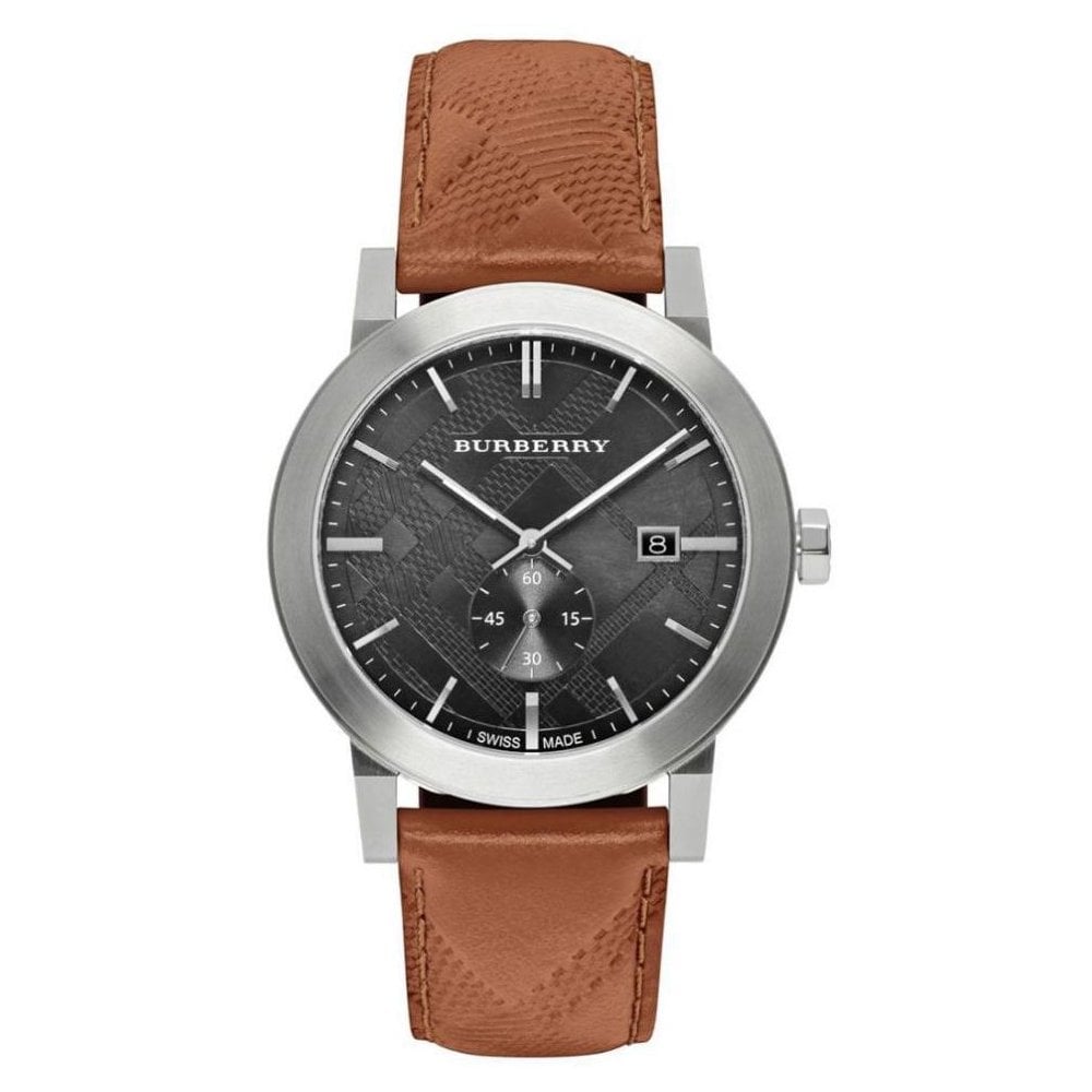 Burberry The City Brown Leather Strap Men's Watch BU9905