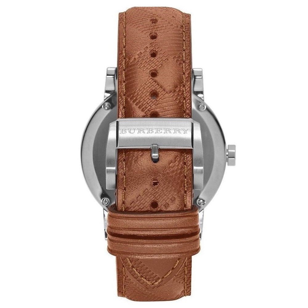 Burberry Men’s Swiss Made Leather Strap Black Dial Men's Watch BU9905 - The Watches Men & CO #3