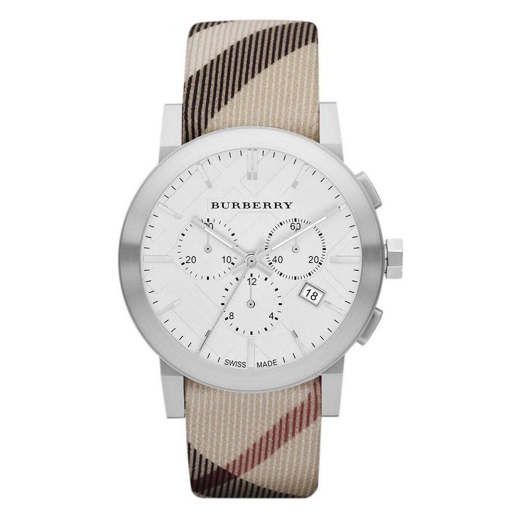 Burberry The City Leather Strap Nova Check Men's Watch BU9357