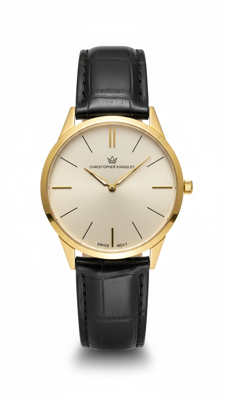 Christopher Kingsley Gold Men's Swiss Watch - 00000