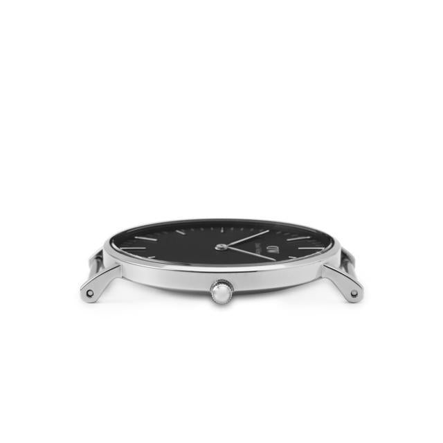 Daniel Wellington Cornwall 36mm Black Dial Black Nato Strap Silver Watch - DW00100151