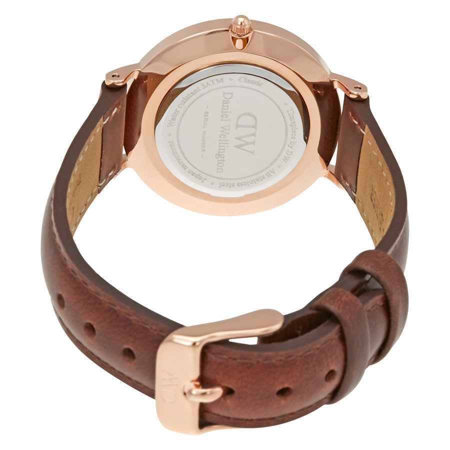 Daniel Wellington White Classic Petite St Mawes 28mm Women's Gold Watch DW00100175 - The Watches Men