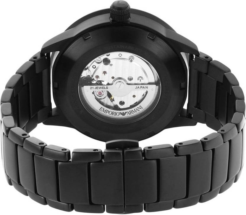 Emporio Armani Automatic Stainless Steel Black Men's Watch AR60054