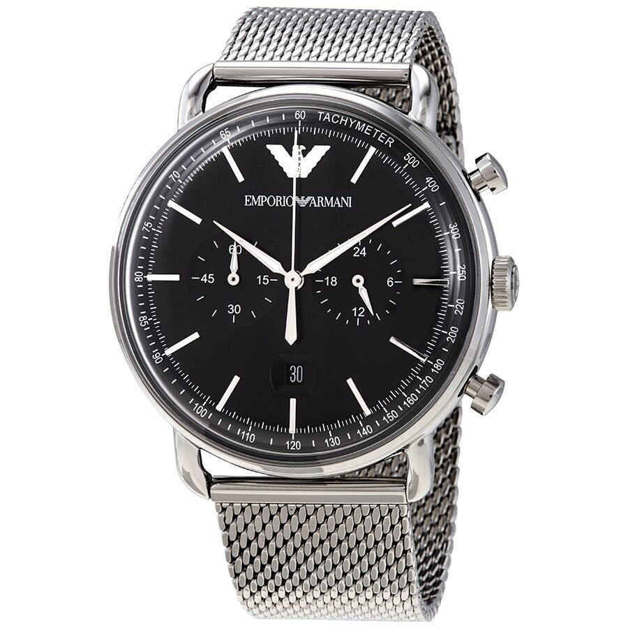 Emporio Armani Aviator Chronograph Quartz Black Dial Men's Watch AR11104