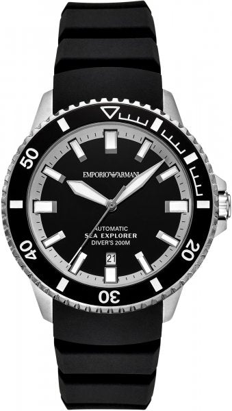 Emporio Armani Men Sea Explorer Textured Straps Analogue Automatic Watch AR60086
