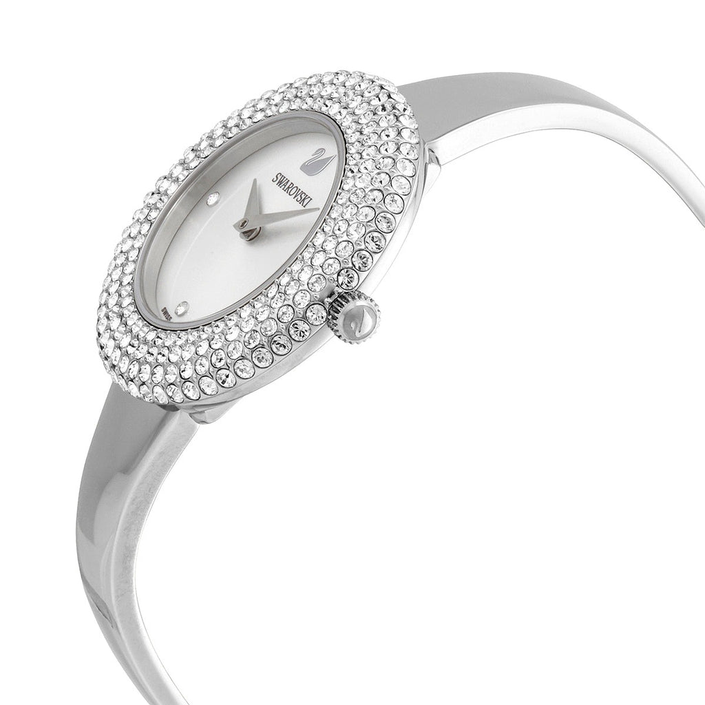Swarovski Crystal Sparkling Micro-Pave Silver Dial Silver Steel Women's Watch 5483853
