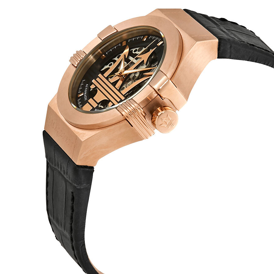 Maserati Potenza Automatic Black/Skeleton Dial Men's Watch R8821108002 - The Watches Men & CO #2