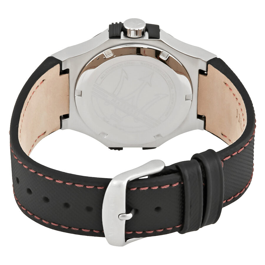 Maserati Potenza Black Dial Black Leather Men's Watch R8851108001