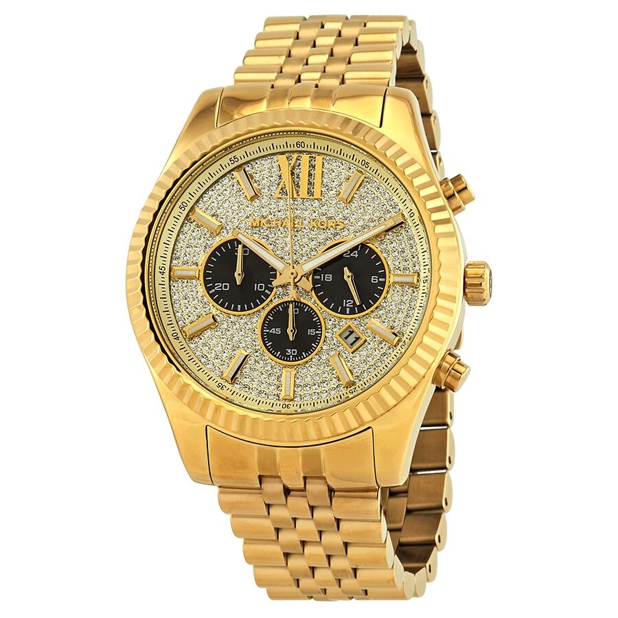 Michael Kors Lexington 44MM Chronograph Golden Watch - MK8494