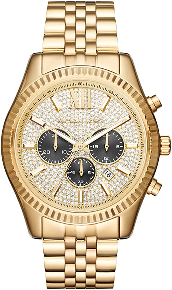 Michael Kors Lexington 44MM Chronograph Golden Watch - MK8494