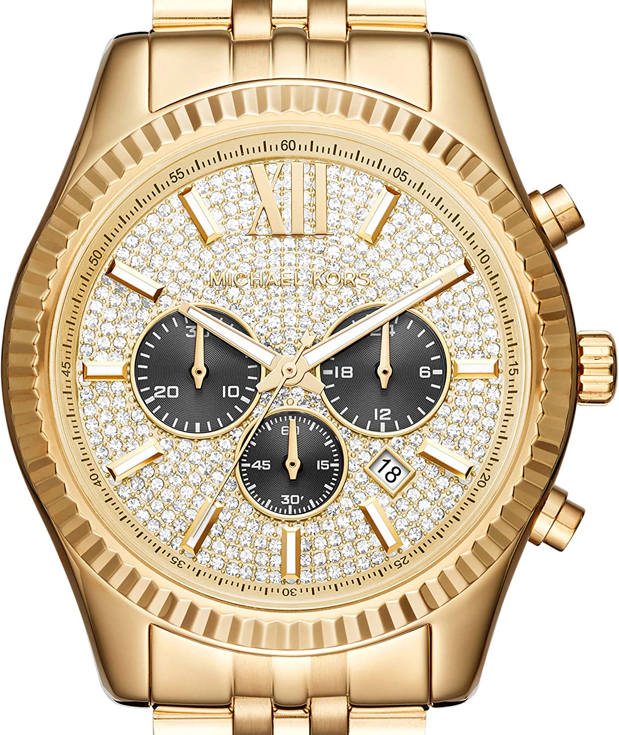 Michael Kors Lexington 44MM Chronograph Golden Watch - MK8494