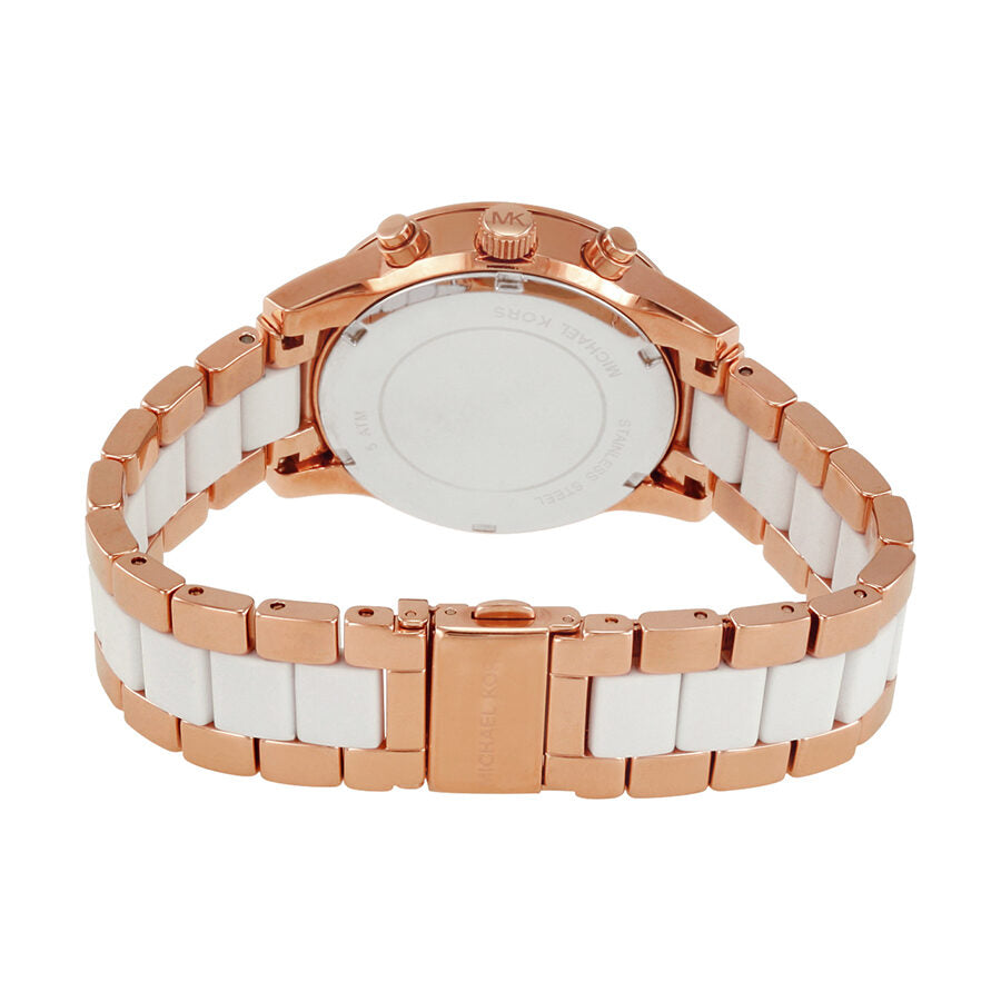 Michael Kors Ritz Quartz Chronograph White Dial Ladies Watch MK6324 - The Watches Men & CO #3
