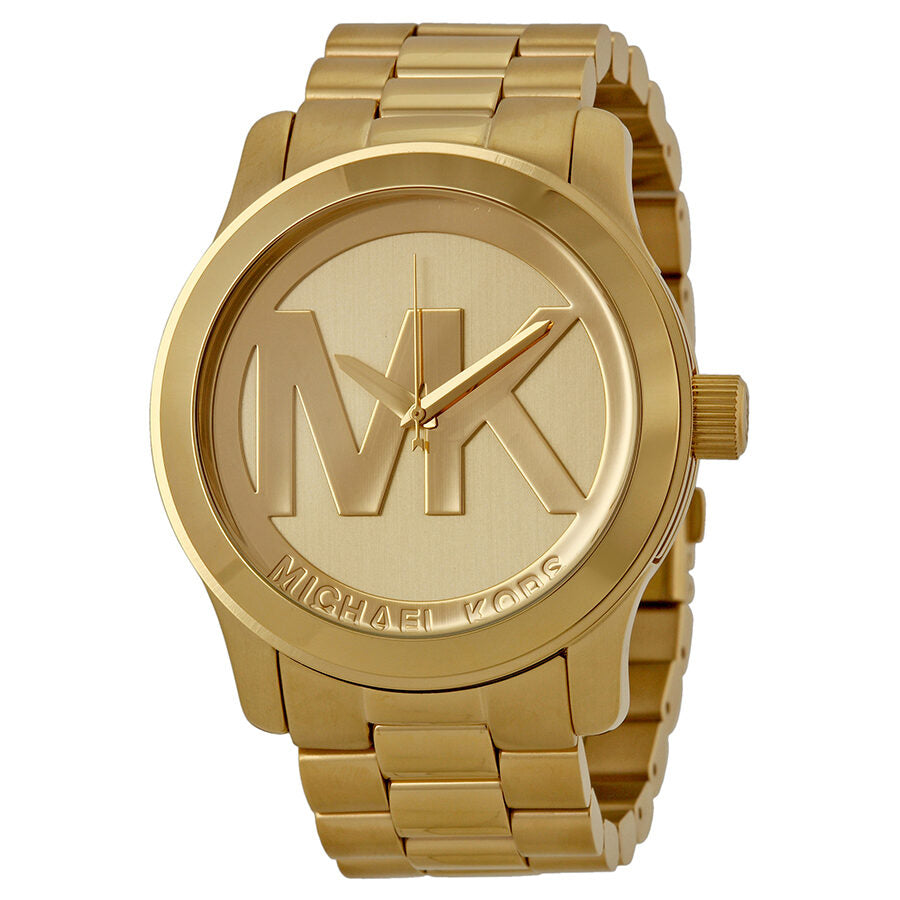 Michael Kors Runway Quartz Gold-tone Bracelet Champagne Dial Ladies Watch MK5473