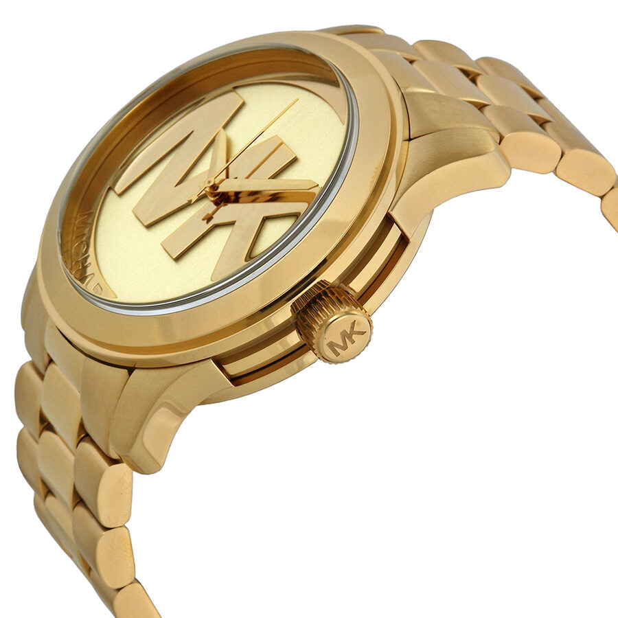 Michael Kors Runway Quartz Gold-tone Bracelet Champagne Dial Ladies Watch MK5473