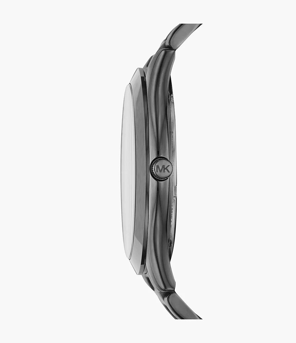 Michael Kors Slim Runway Three-Hand Gunmetal Stainless Steel Watch - MK1044