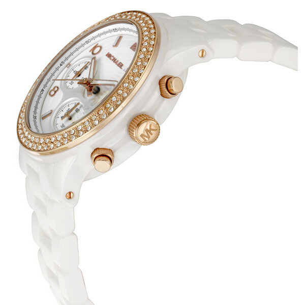Michael Kors White Ceramic White Dial Ladies Watch MK5269