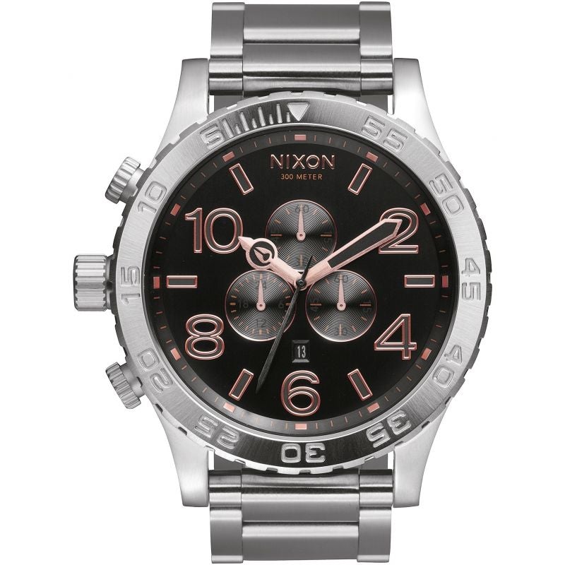 Nixon 51-30 Grey Rose Gold Tone Dial Men's Watch A083-2064 - The Watches Men & CO