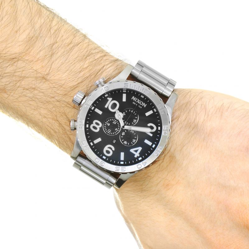 Nixon 51-30 Stainless Steel Chrono Black Men's Watch A083-000 (Defect)