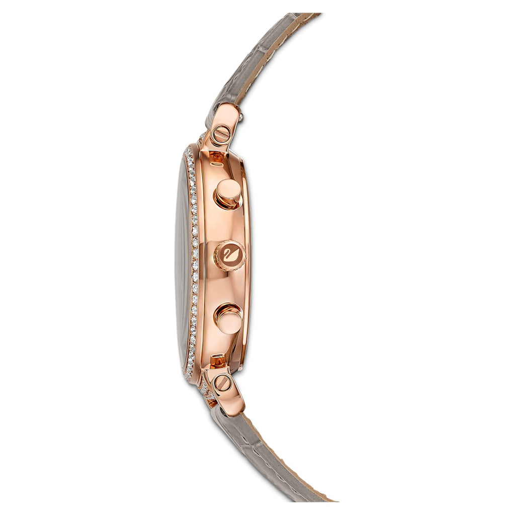 Swarovski Passage Chrono Chronograph Crystal Taupe Dial Rose Gold Tone Women's Watch 5580348