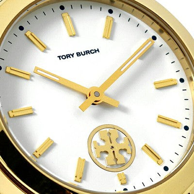 Tory Burch Yellow Gold Collins White Dial Watch Women's Watch TBW1300