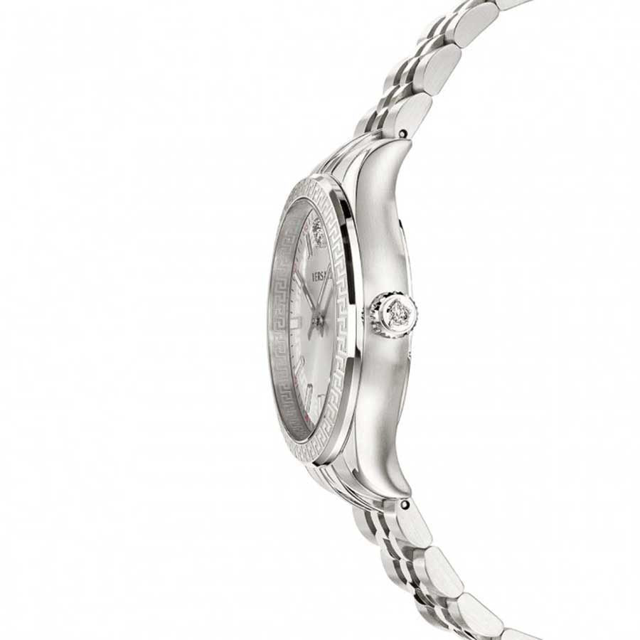 Versace Hellenyium Quartz White Dial Silver Steel Strap Women's Watch - VEHU00320