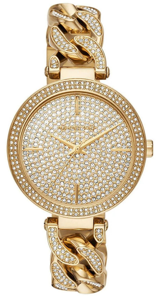 Michael Kors Catelyn Quartz Crystal Glitz Dial Gold-Tone Women's Watch - MK4674