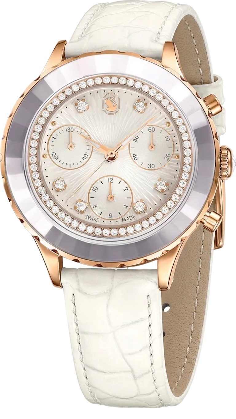 Swarovski Octea Chrono Quartz Crystal White Dial Watch Women's Watch 5671150