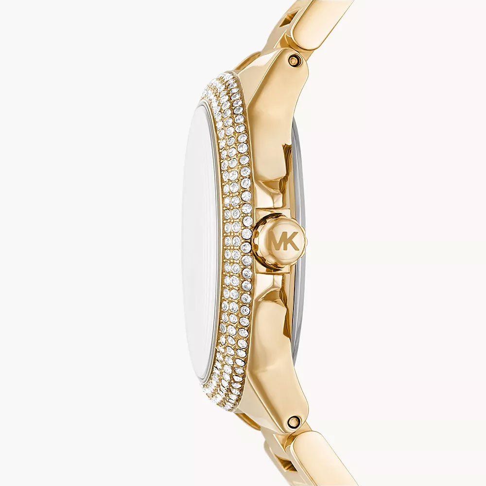 Michael Kors Camille Mini Pavé Green Dial Gold Women's Watch - MK6981