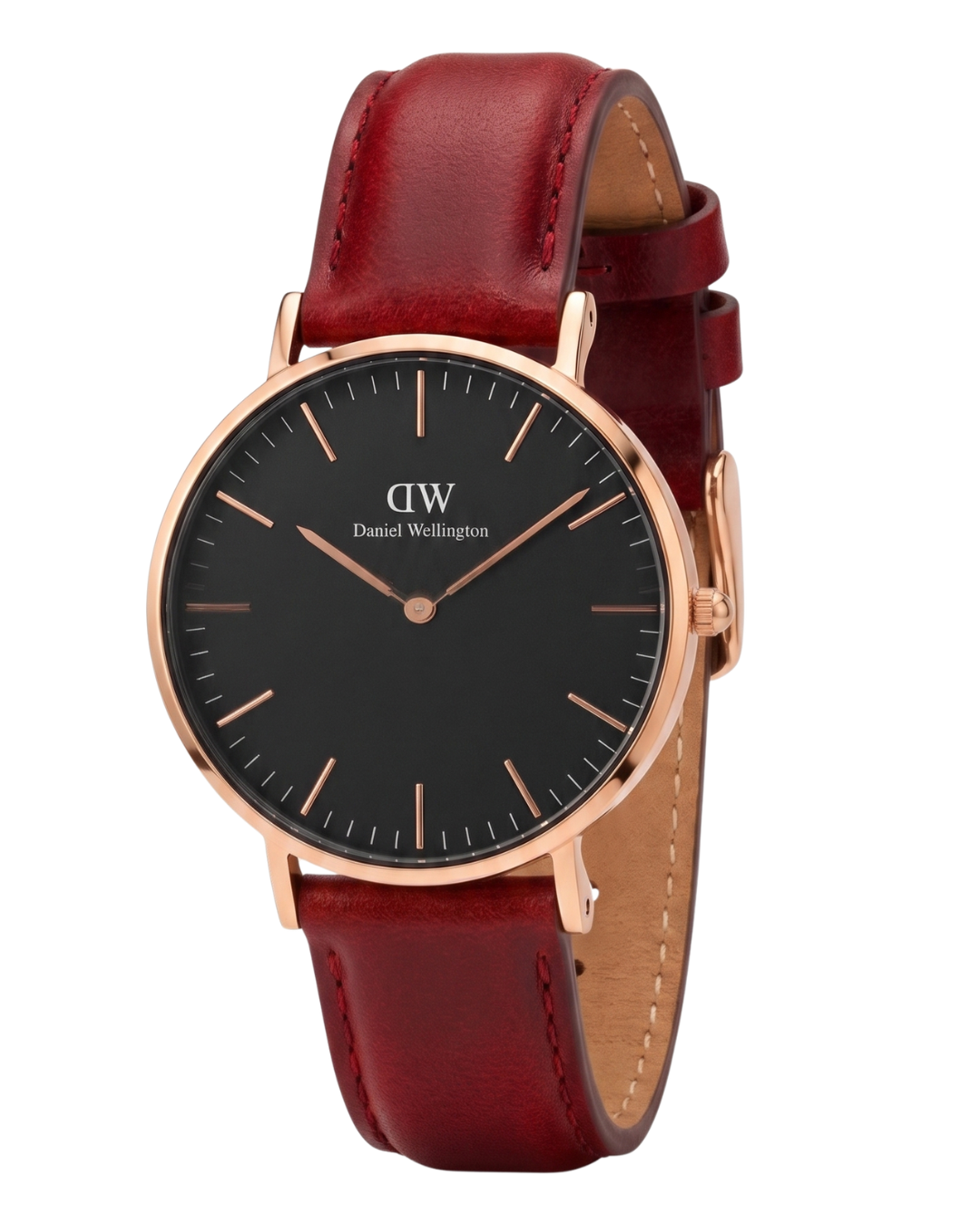 Daniel Wellington Petite Bristol 28mm Black Dial Brown Genuine Leather Women's Watch - DW00100221