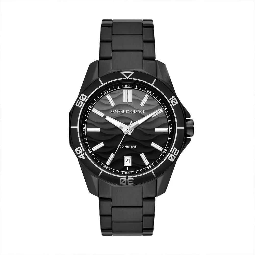 Armani Exchange Three-Hand Date Black Men's Watch - AX1952