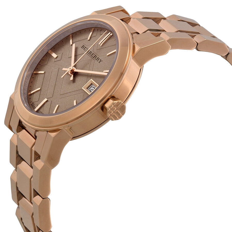 Burberry The City Rose Dial Rose Gold-tone Ladies Watch BU9135