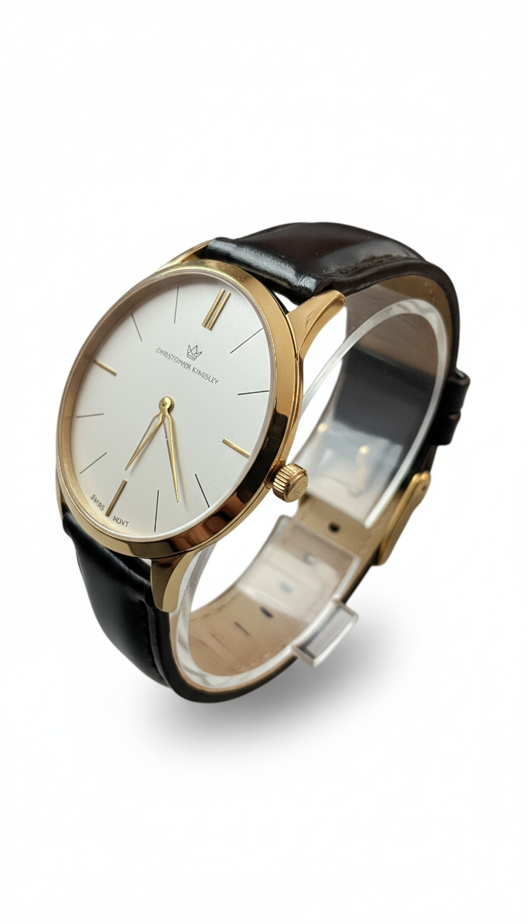 Christopher Kingsley Gold Men's Swiss Watch - 00000