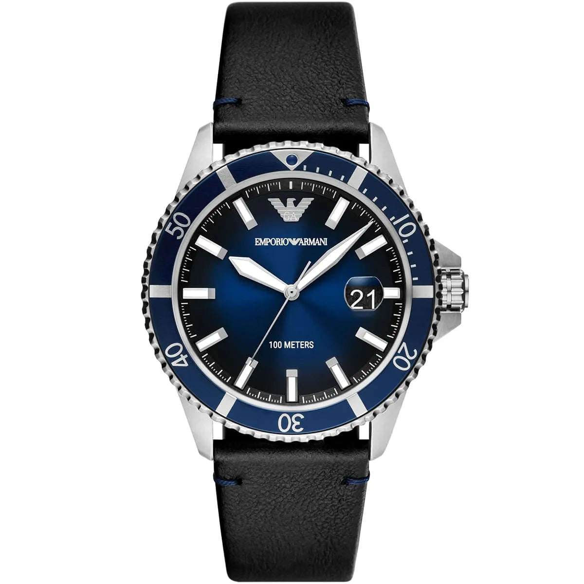 Emporio Armani Silver and Blue Men's Watch - AR11516