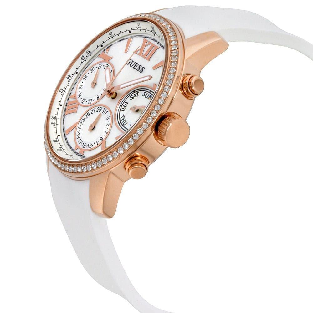 Guess Sport White Silicone Strap Rose Gold Women's Watch W0616L1 (Defect)