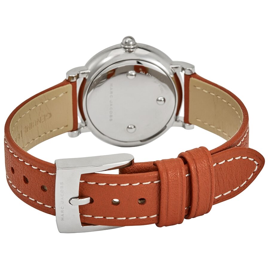 Marc Jacobs Roxy White Brown Leather Dial Silver Watch MJ1572
