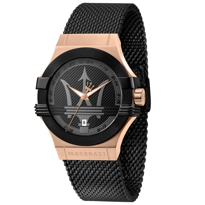 Maserati Potenza Black Mesh Bracelet Men's Watch R8853108010