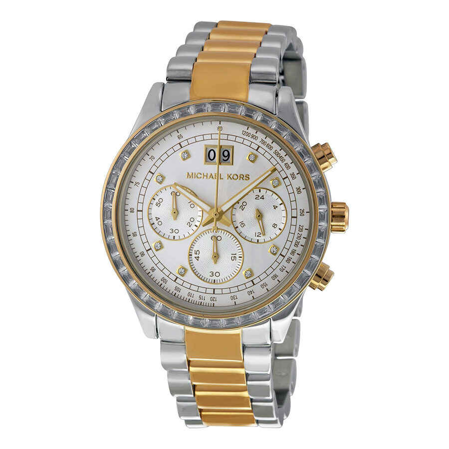 Michael Kors Brinkley Chronograpgh Silver Dial Ladies Watch MK6188