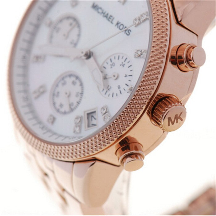 Michael Kors Chronograph Rose Gold Ladies Watch MK5026