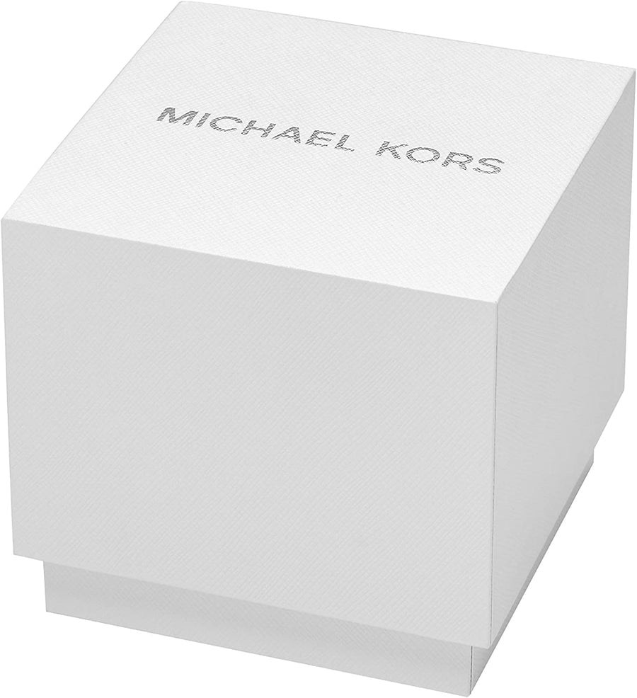 Michael Kors Monroe Pave Crystals White Dial Gold Steel Strap Women's Watch - MKO1034