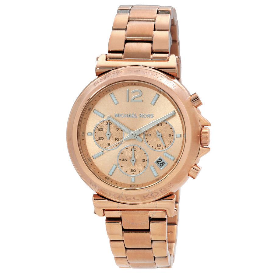Michael Kors Maren Chronograph Quartz Rose Gold Dial Ladies Watch MK7494