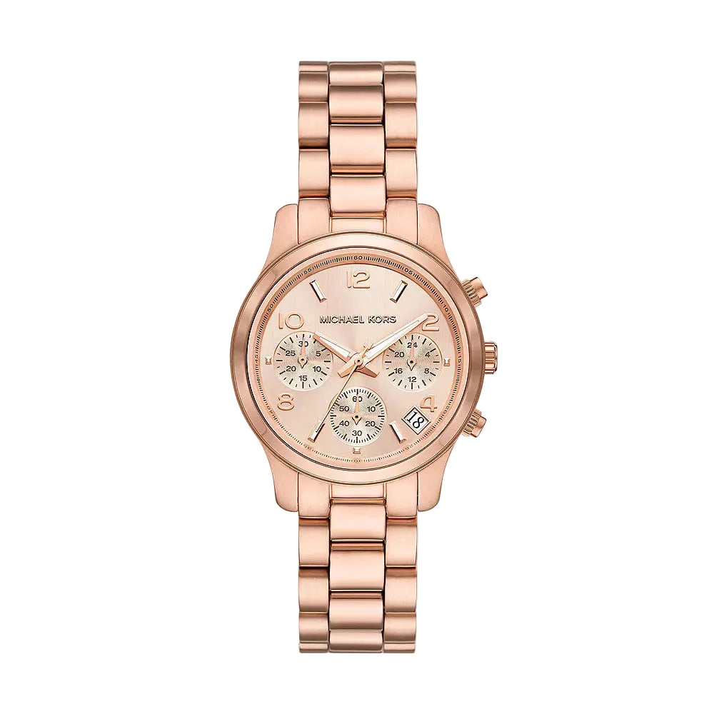 Michael Kors Mini Runway Chronograph Rose-gold Women's Watch - MK7327