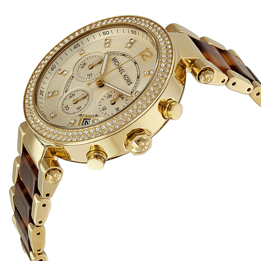 Michael Kors Parker Chronograph Gold Dial Ladies Watch MK5688