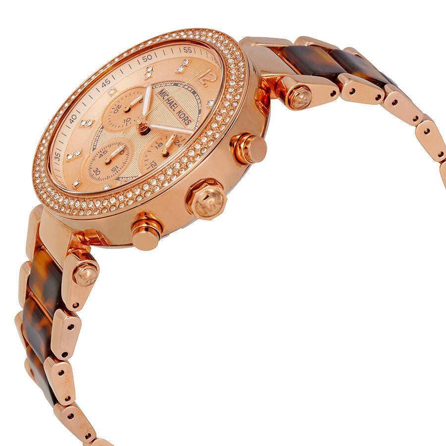 Michael Kors Parker Chronograph Rose Dial Ladies Watch MK5538