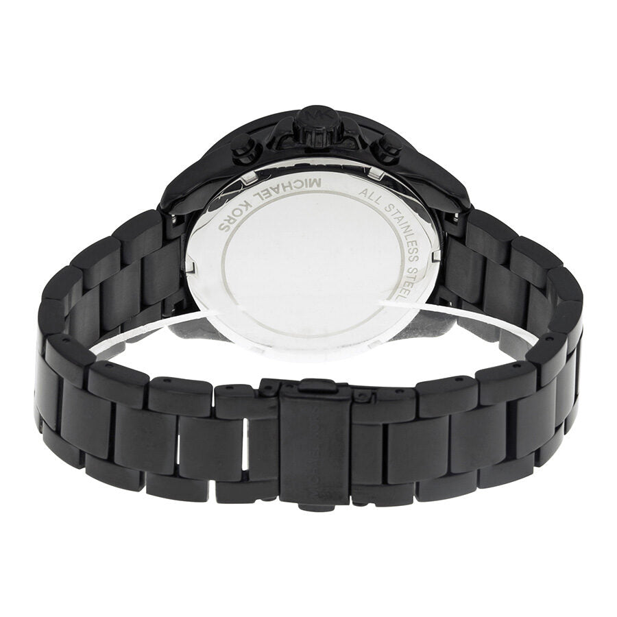 Michael Kors Wren Chronograph Crystal Pave Dial Black Ion-plated Ladies Watch MK5961