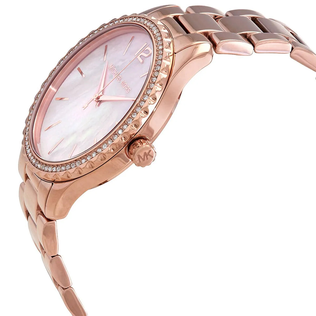 Michael Kors Layton Three-Hand Pink MOP Dial Rose Gold Women's Watch - MK6848
