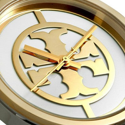 Tory Burch The Reva Dual Tone Stainless Steel Strap Women's Watch TBW4027